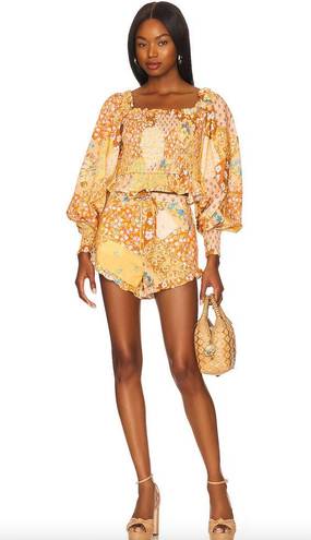 Spell & The Gypsy Collective Spell & The Gypsy $288 Freda Shirred Blouse + Patchwork Shorts Set