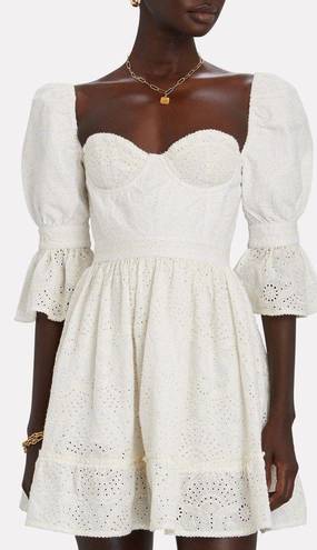 Agua Bendita Dress Cedro Bruma Embroidered Lace Eyelet White M NWT