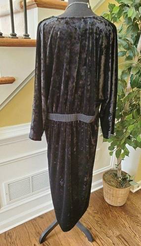 Krass&co Eva Mendes NY& Black Satin Dress Plus Size 3X