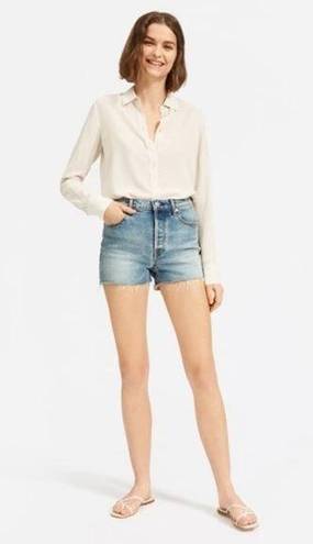 Everlane  Medium Wash Blue Denim Cheeky Cut-Off Jean Shorts Women's Size 25