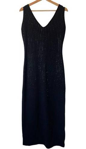 St. John  Evening Black Sequin Gown