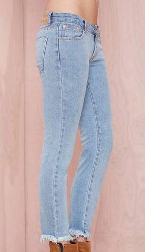 One Teaspoon  Skinny Jeans Iggy's Revolver Cropped Frayed Hem Size 22 nwt