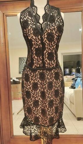 Laundry by Shelli Segal Black Lace Dress Size 4