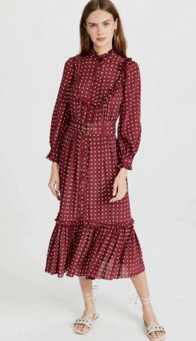 Zimmermann NEW.  Polka Dot Print Midi Dress ZM 2, US 8