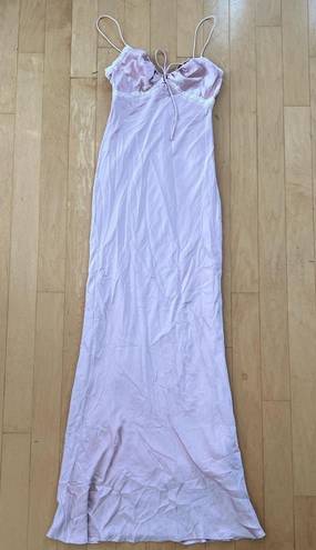 Princess Polly Emily maxi dress silky satin pink