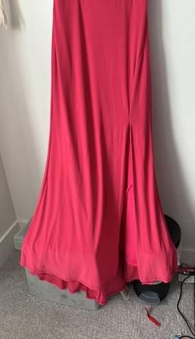 Jump NWT  Apparel Pink Spaghetti Strap V Neck Evening Gown