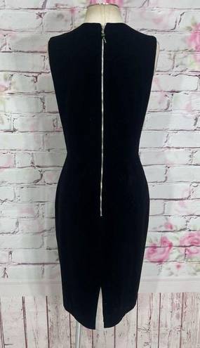 Kimberly  Ovitz black panel front wool sleeveless sheath dress