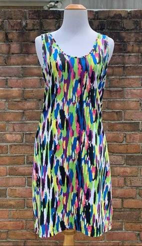 City Streets  80’s Paint Brushstroke Fitted Tank Dress XL HALLOWEEN