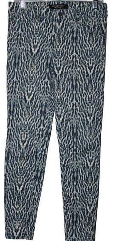 Liverpool Women's  Abby Skinny Jean Blue White Leopard Skinny Jeans Size 27 / 4