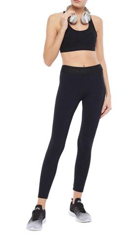 Koral Galaxy Knockout Cropped Stretch-jacquard Leggings In Black Sz L