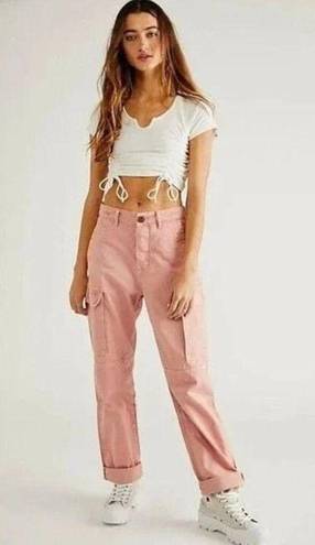 One Teaspoon sz 33 16 FREE PEOPLE  Cargo Motion Jeans Peach Pink 100% Cotton Pant