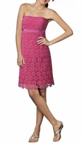 Lilly Pulitzer  Bowen Lace Dress Pink Strapless NEW