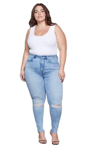 Good American  Good Legs Crop Light Wash Denim Jeans Plus Size 24