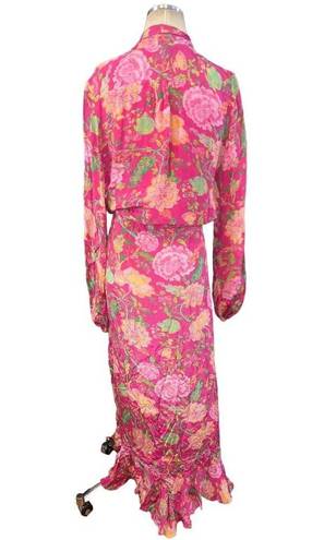 Rococo  Sand Chloe Wrap Maxi Dress in Pink XLarge Womens Long Gown