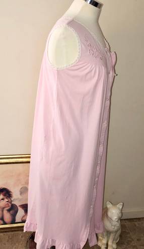 Vintage NICOLE baby pink maxi Nightgown Large