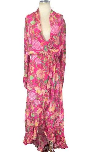 Rococo  Sand Chloe Wrap Maxi Dress in Pink XLarge Womens Long Gown