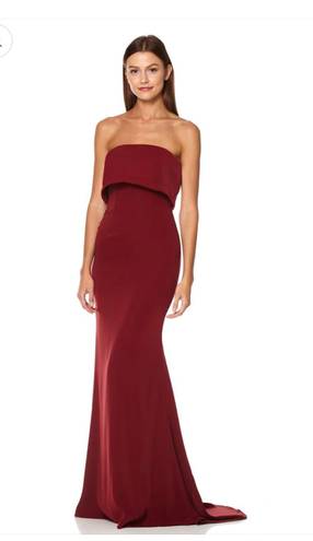 Jarlo London Blaze Strapless Maxi Dress With Overlay