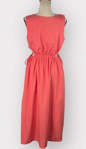 Rails  Yvette Cut-Out Midi Dress Women's Size Small Coral Sleeveless NWT