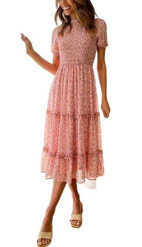 Petal and Pup  Vedas Midi Dress Pink Size 6