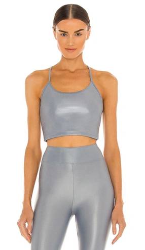 Koral Activewear Leah Infinity sports bra crop top in heather grey size S small