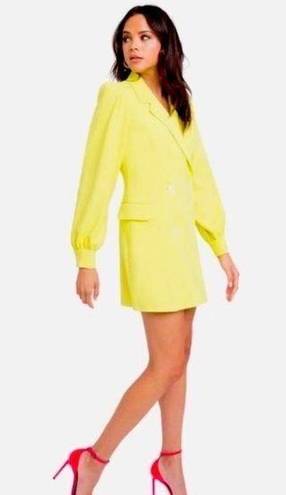 Black Halo  Mellow Yellow Olympia Blazer Mini Formal Dress sz 8