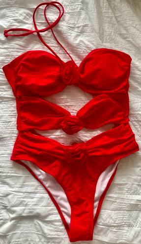 One Piece Red Cut Out
