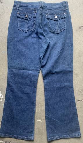 Lee Comfort Waistband Blue Denim Bootcut Stretchy Curvy Fit Jeans Size 10