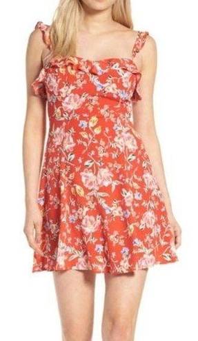 ASTR  the Label Fit and Flare Sleeveless Mini Floral Dress Size Small