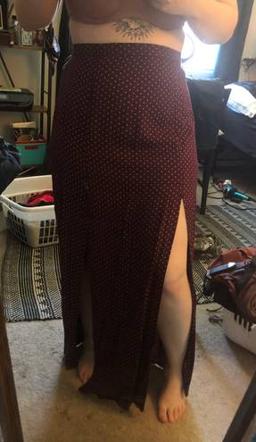 American Eagle  Maroon Maxi Skirt