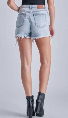 Hidden Jeans HIDDEN SOFIE LIGHT WASH FRAYED MOM SHORTS SMALL