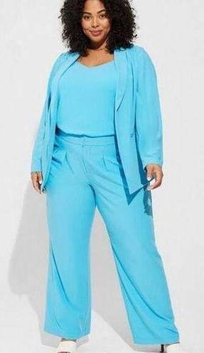 Torrid  crepe blazer sky blue