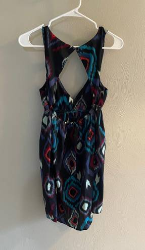 Roxy Colorful Patterned Back Cutout Dress