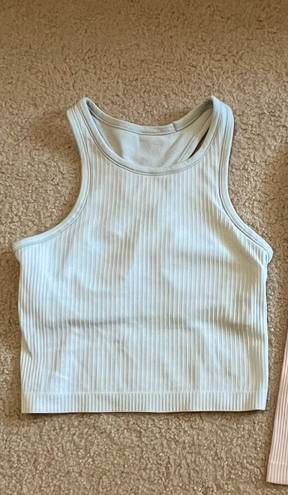 Lululemon Ebb To Street Racerback Crop Tank - Light Blue