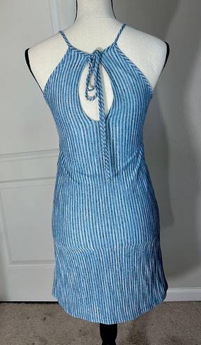 Renee C  Sleeveless Strappy blue Dress size S Small Tank Slip sundress Lined