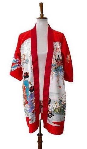 Joli Vintage Japan Kimono Robe Red Size undefined