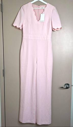 Harper  Rose Scallop V-neck Jumpsuit Pink Size 6