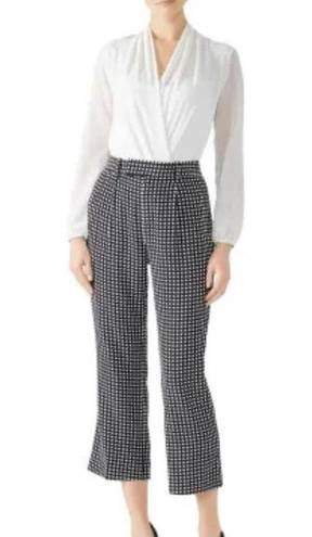 Equipment  Bergen 100% Silk Checkered Cropped Pants, EUC, Size 6, MSRP $340