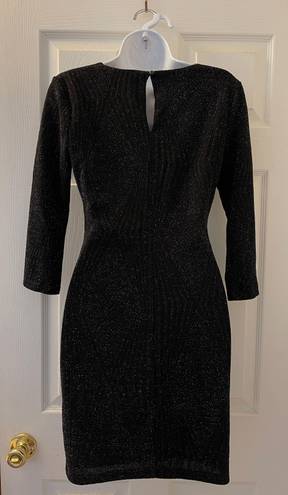 Trixxi Black Metallic NWT Bodycon Long Sleeve Short Dress