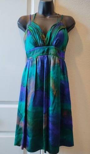 Oleg Cassini Vintage  100% Silk Dress Summer straps Size 6