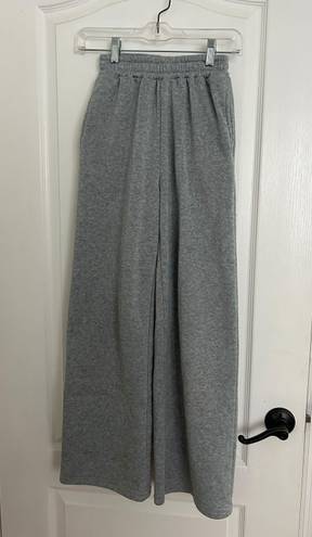 Wide Leg Sweatpants Gray Size XS