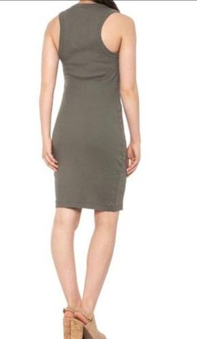 James Perse Standard  Artillery Green Ribbed Knit Tank Dress Sz.3(L) NWT