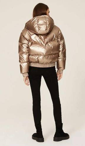 ALLSAINTS  Mika Metallic Puffer Gold Womens Size 4