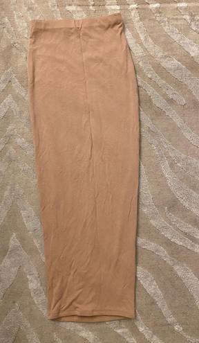 Naked Wardrobe Nude Hourglass Midi Skirt