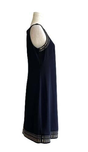 Jessica Howard  Dress Navy Blue Gold Studded Embellishment Sleeveless Size 8