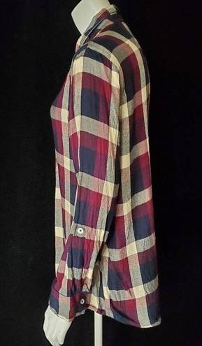 Harper  Blue, Red, & Cream Plaid Button Down Shirt (M)