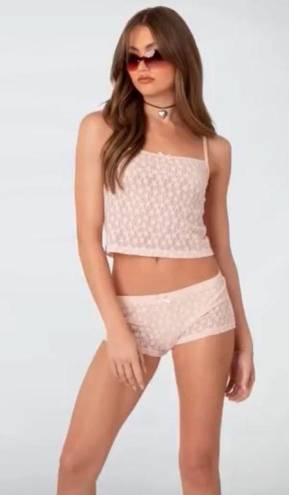 Edikted Pink Lace Tank Top