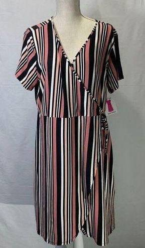 Bobbie & Brooks Bobbie Brooks Plus Size Striped Wrap Dress Size 2X NWT