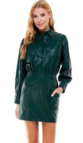 TCEC Leather Shirt Dress