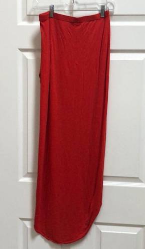 Uk2la DARK ORANGE MAXI SKIRT HIGH LOW SIZE SMALL