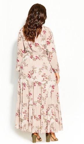 City Chic Flower Child Maxi Dress Blush